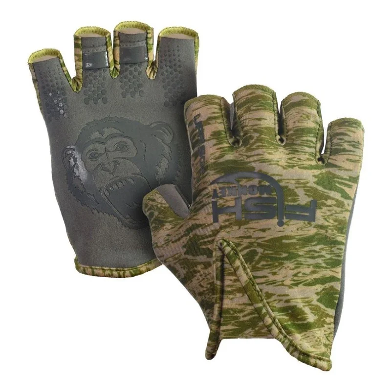 Fish Monkey Stubby Guide Glove X-Large Green Water Camo