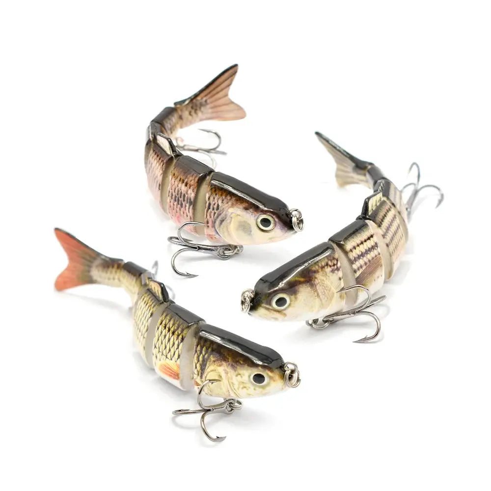 Lureswholesale® High quality plastic lure 6 segment swim bait