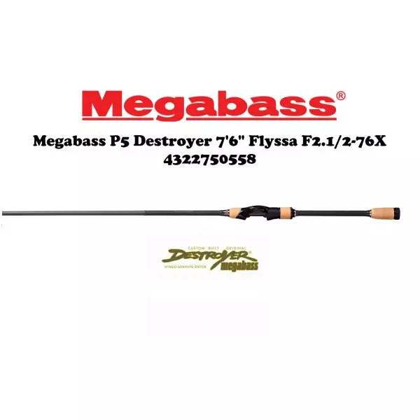 Megabass Destroyer SP P5 USA F2.5-76XS Flyssa Spinning Rod