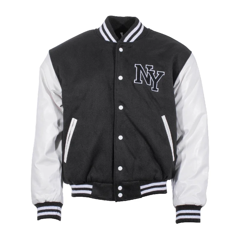 NY Baseball Jacket  white