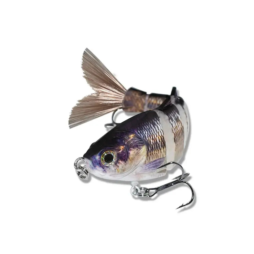 Lureswholesale® Realistic Fiber Tail Multi Jointed Fishing Lures for Bass