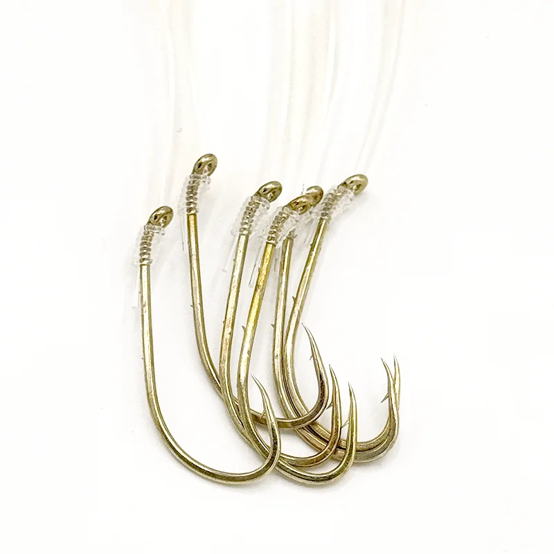 Tide Rite M12GBH Mono Snelled Hooks 6pk for Porgy & Seabass