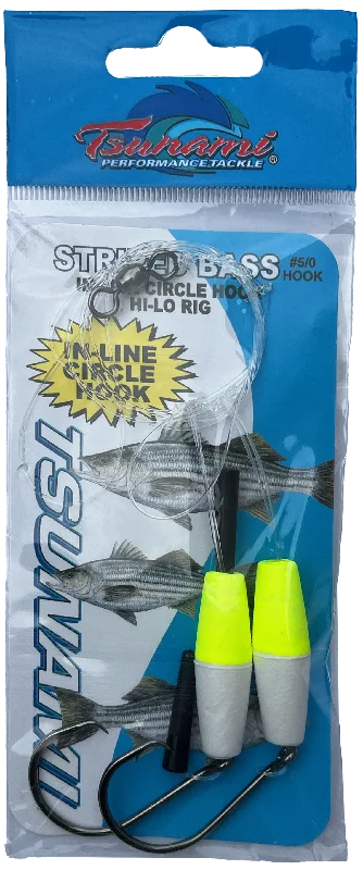 Tsunami TS-4760C Striped Bass In-Line Circle Hook Hi-Lo Clam Rig w/ Floats