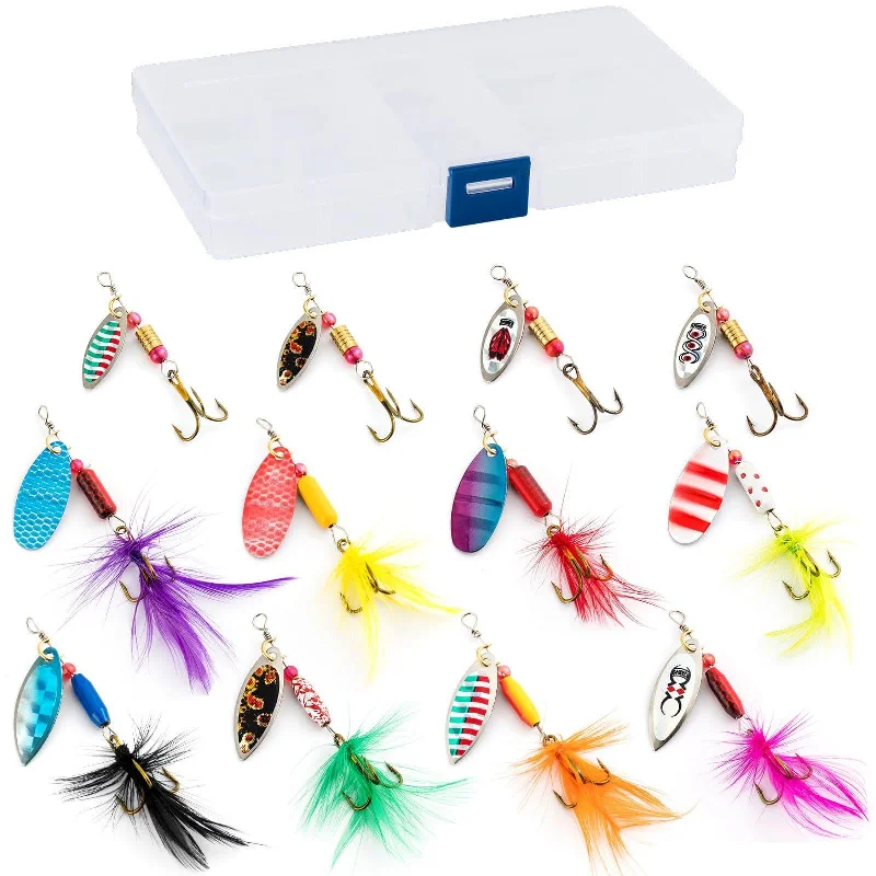 Dr.Fish 12pcs Spinner Lures Kit - N1