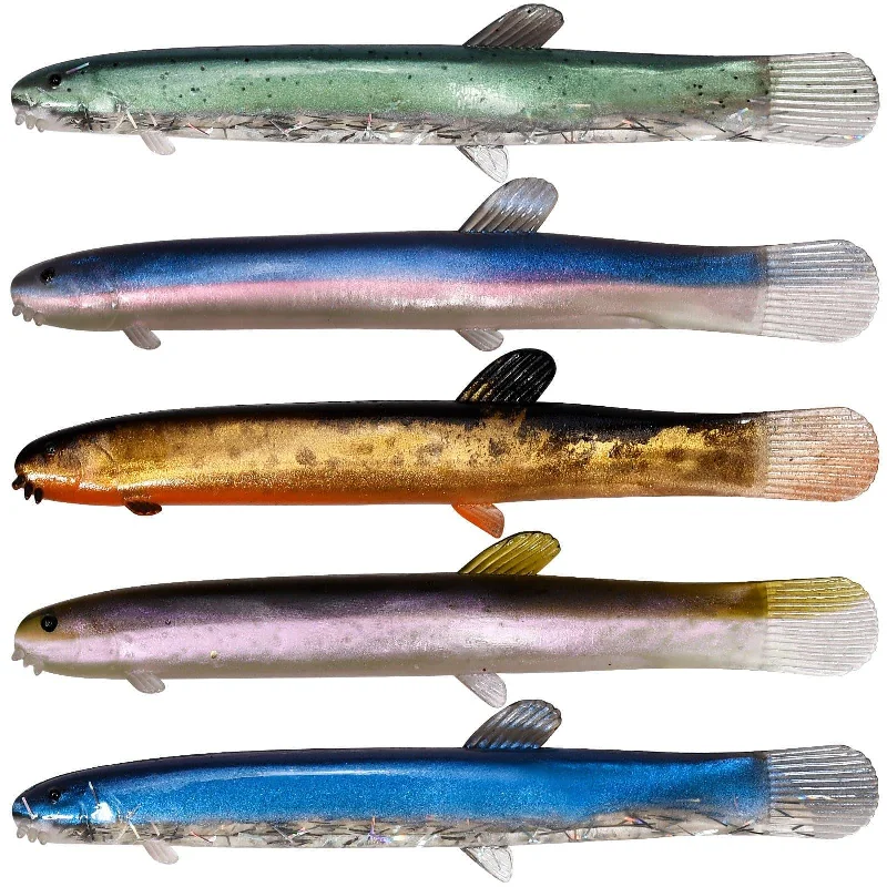 Dr.Fish 5pcs Artificial Loach Soft Baits 3.9''