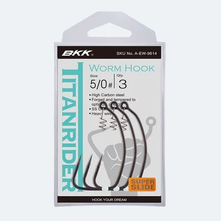 BKK Titan Worm Hooks - SZ 4 - QTY 4