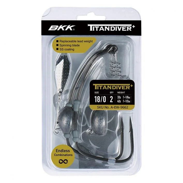 BKK Titandiver+ Weighted Swimbait Hook - 8/0 - 8g/12g