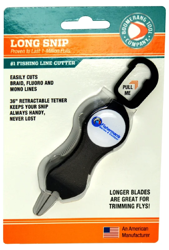 Boomerang Tool Fisherman'S Logo Long Snip Fishing Line Snipper