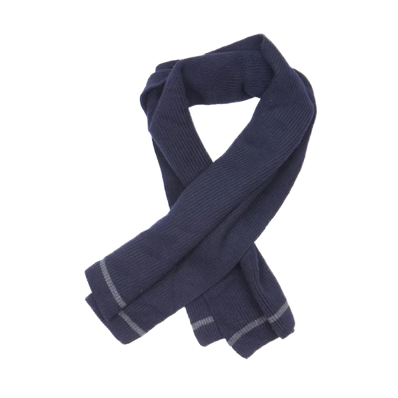 BW Wool Scarf Used navy blue