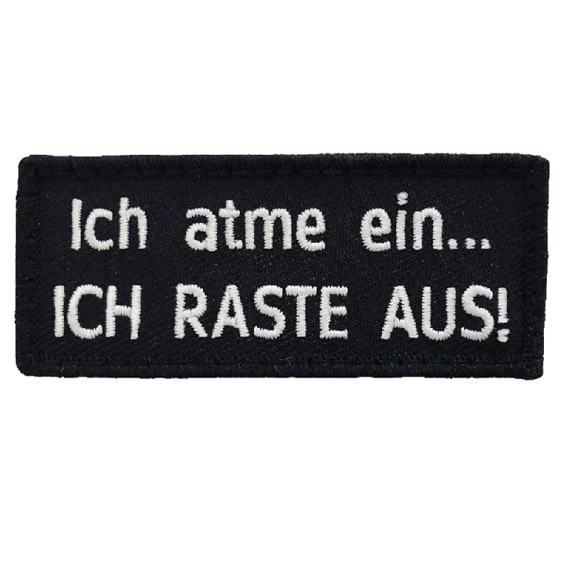 Patch Ich atme ein ich raste aus /white