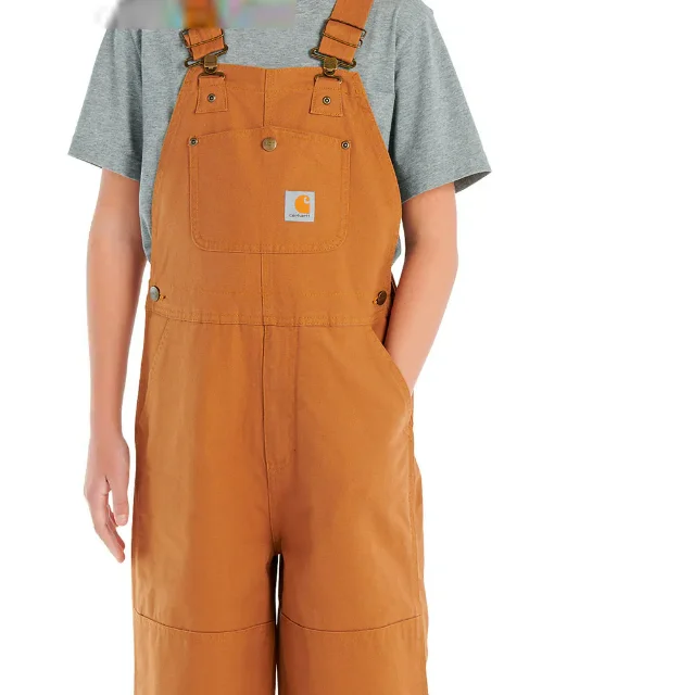 Carhartt Kids' Loose Fit Canvas Quilt-Lined Overall Bibs