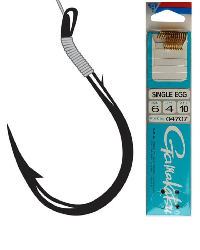 Gamakatsu - Single Egg Snelled Trout Hooks (0480 - Red)