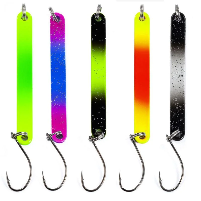 Dr.Fish 2pcs Colorful Long Strip Spoon Lures 2.5g 5cm