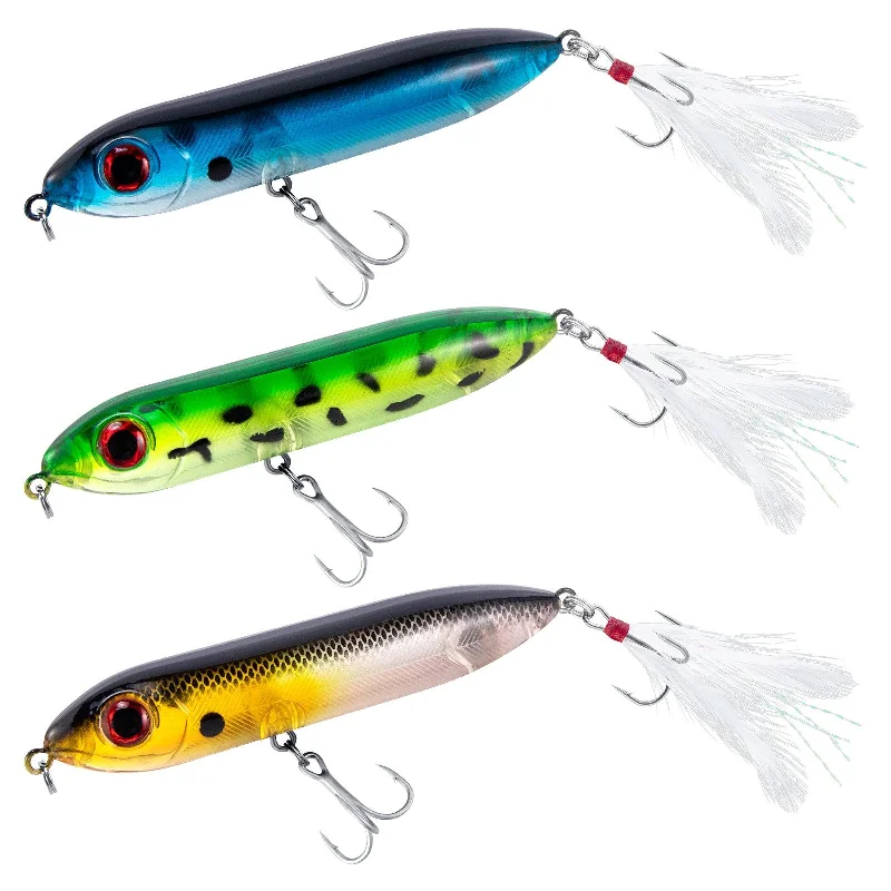 Dr.Fish 3pcs Topwater Fishing Lures 12g 10cm