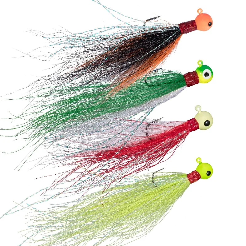 Dr.Fish 5pcs Bucktail Jigs 0.07-0.18oz