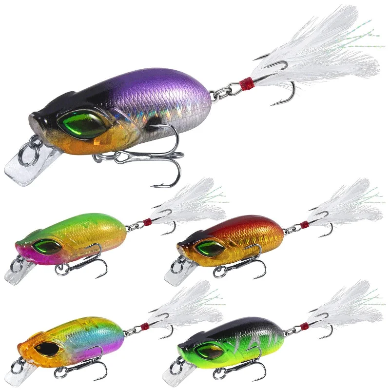 Dr.Fish 5pcs Minnow Crankbaits Fishing Lure 2.4''