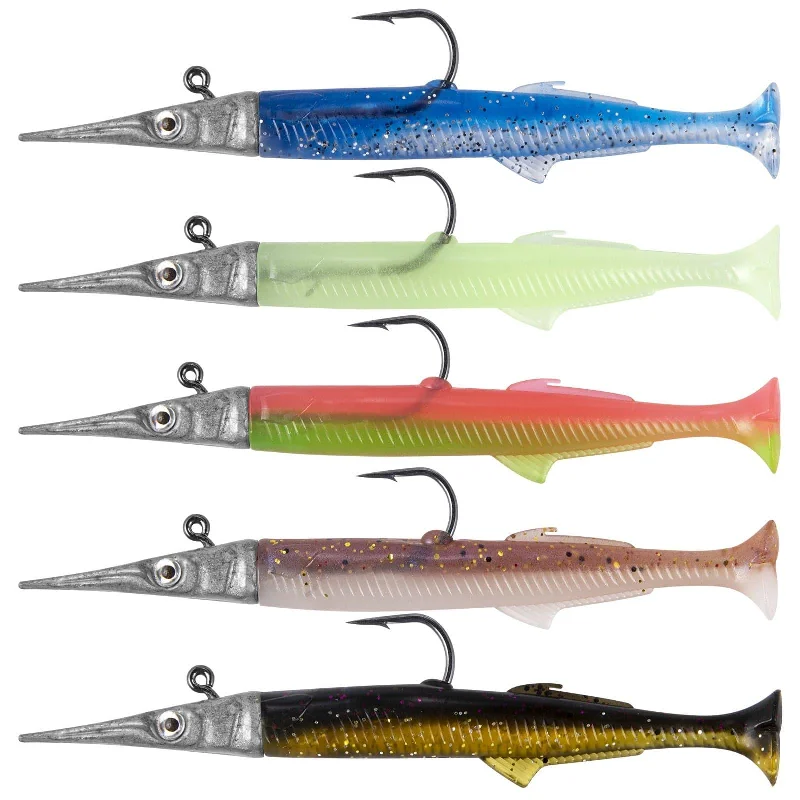 Dr.Fish 5pcs Sandeel Soft Fishing Lures 4.52'' 0.49oz