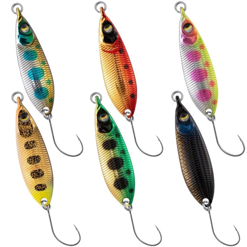 Dr.Fish 6pcs Trout Fishing Spoon Lure Kit  1/8  3/16oz