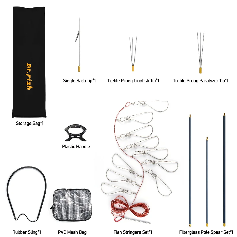 Dr.Fish 21.3-27.6in Spearfishing Poles &Materials Kit