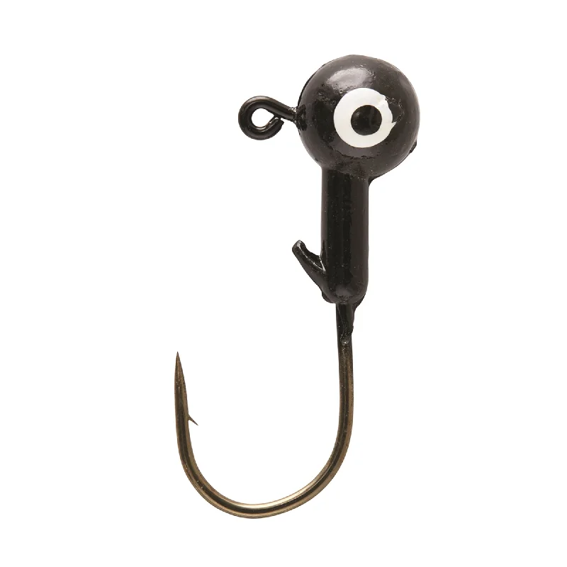 Eagle Claw Ball Head Fishing Jig  Black with Bronze Hook  3/8 Oz.  10 Count