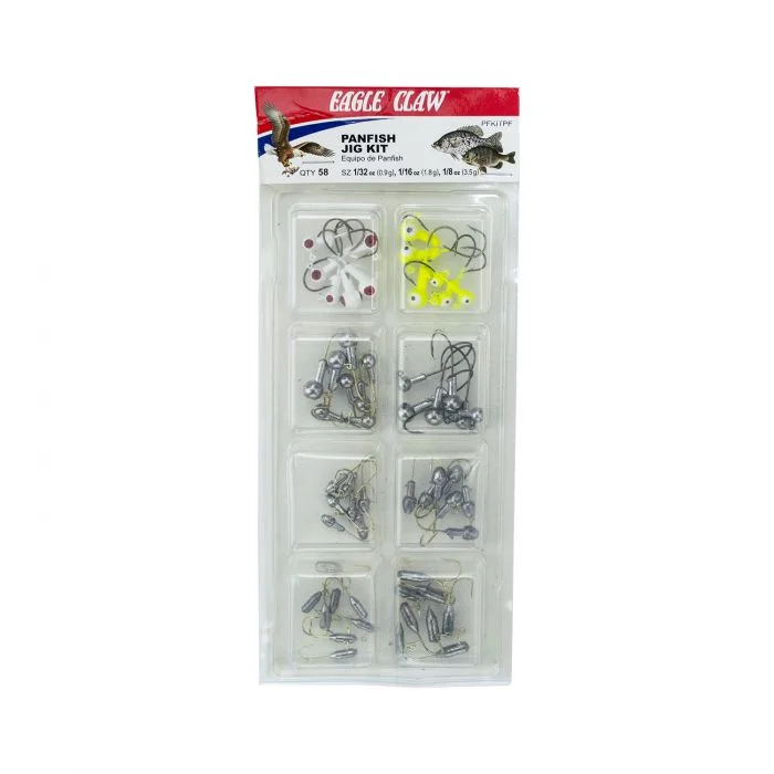 Eagle Claw Panfish Jig Kit 58-Piece Jighead Assortment