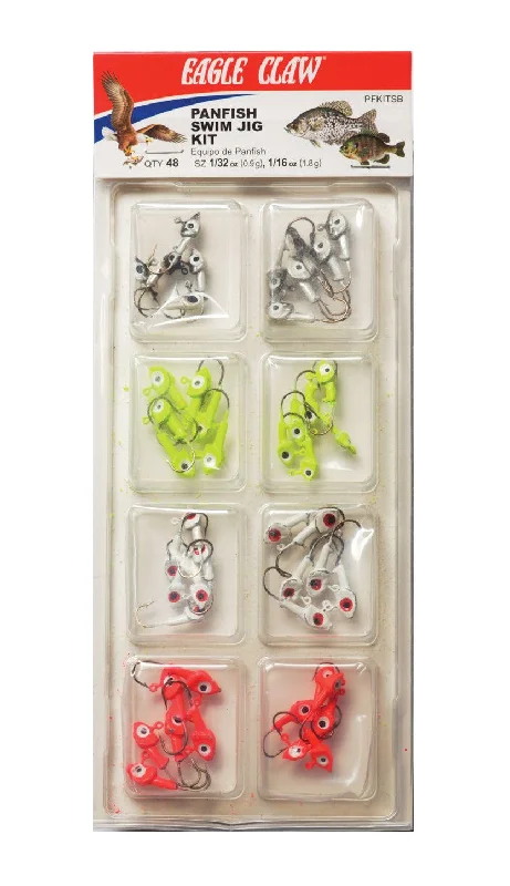 Eagle Claw Panfish Swim Jig Kit 48-Piece Jighead Assortment