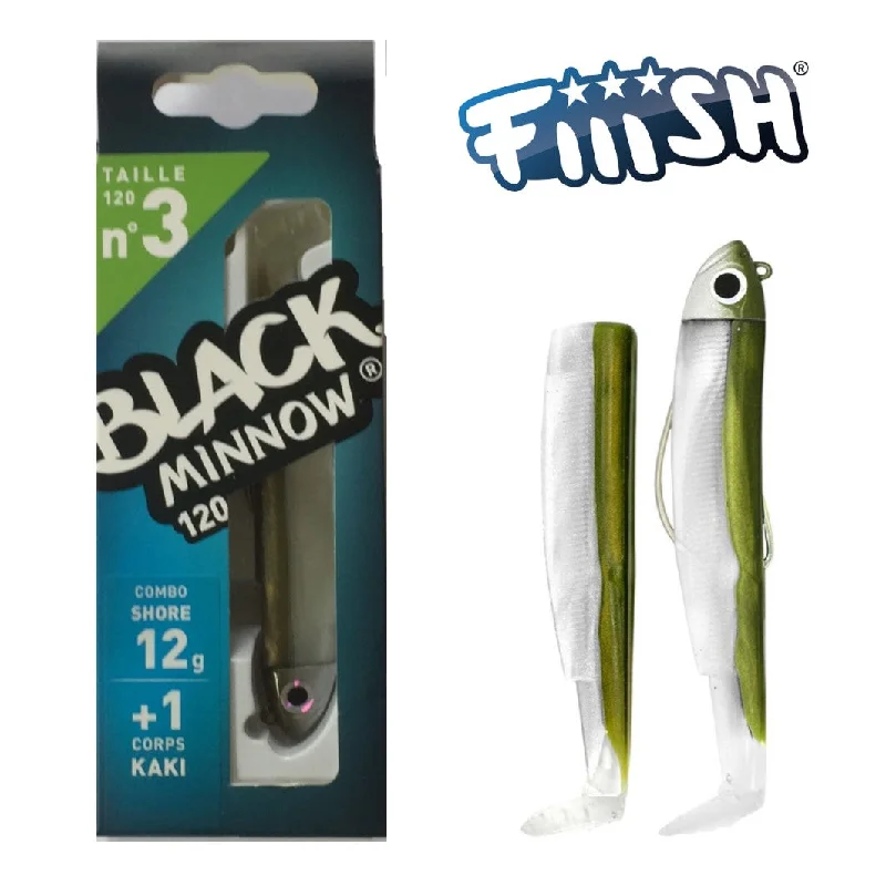 Fiiish Black Minnow 120 Combo Shore 12g Kaki Fishing Lure