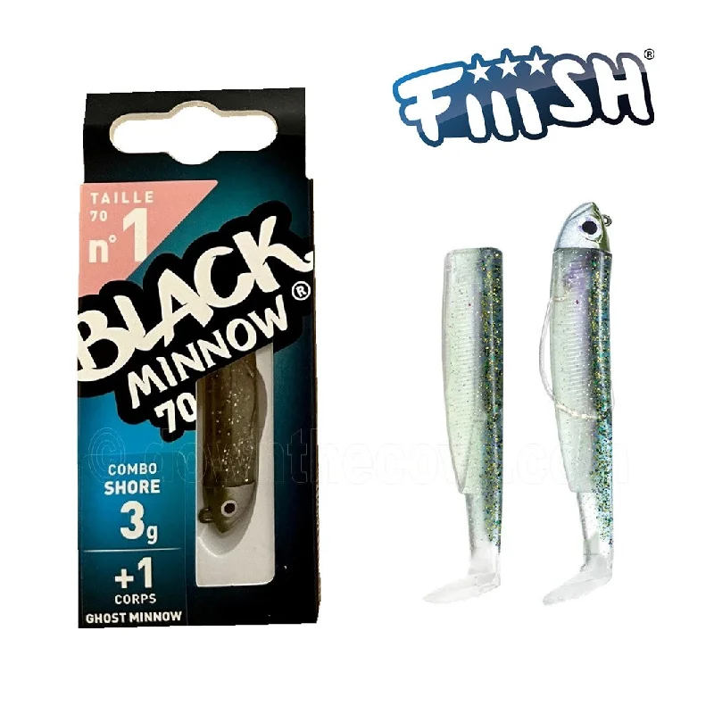 Fiiish Black Minnow 70 Combo Shore 3g Ghost Minnow Fishing Lure