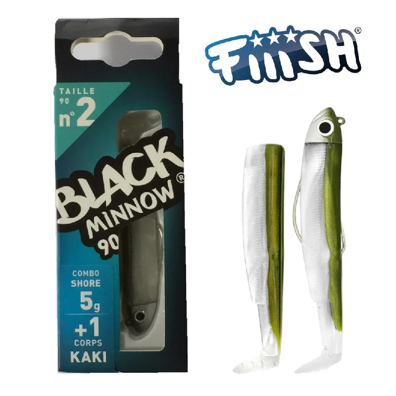 Fiiish Black Minnow 90 Combo Shore 5g Kaki Fishing Lure