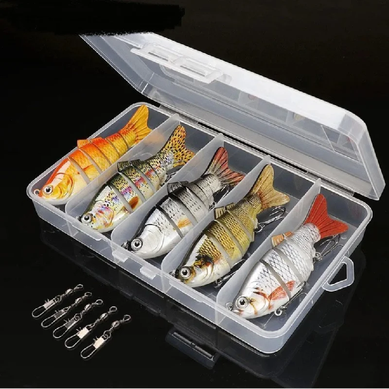 5 Pcs Lifelike Swimbaits with Box