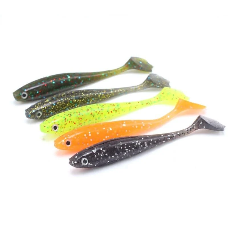 Dr.Fish 5pcs Flavoured Swimbaits Paddle Tail 3.3''