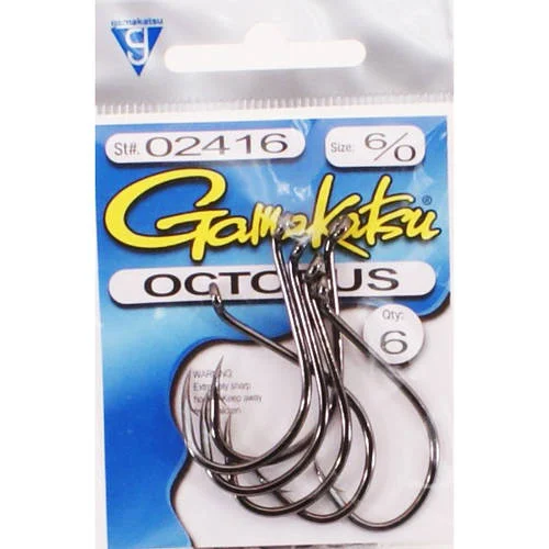 Gamakatsu Octopus Hook - Ns Black - 6/0 - 6pk