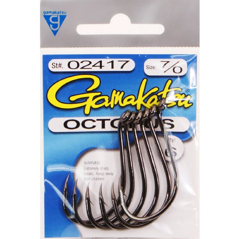 Gamakatsu Octopus Hook - Ns Black - 7/0 - 6pk