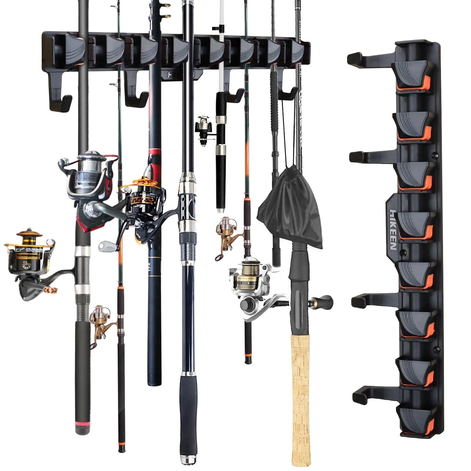 High Quality Fishing Rod Holders for Garage with 4 Hooks Fishing Pole Holders