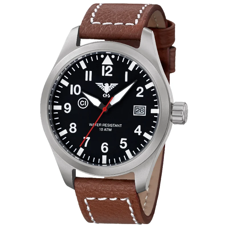 Watch Airleader Steel Buffalo Leather Band