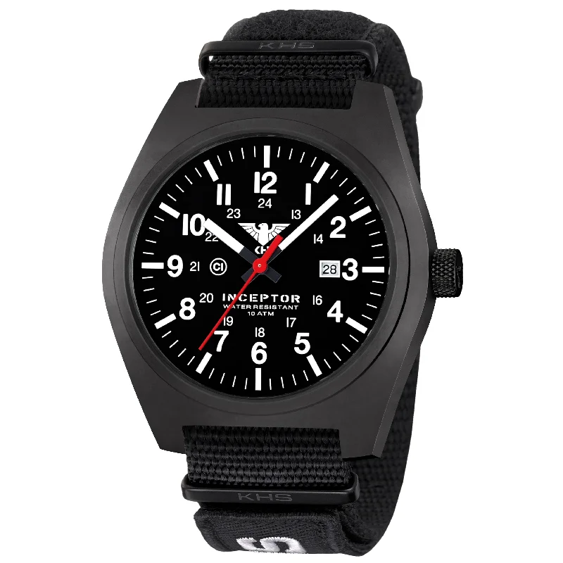 Wrist Watch Inceptor Black Steel XTAC Nato Band