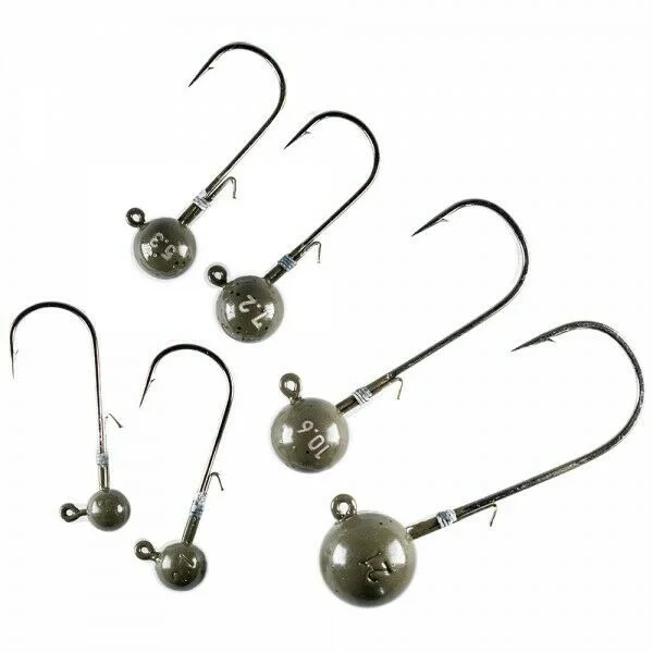 LMAB Tungsten Rounded Jig Head - Green Pumpkin colour