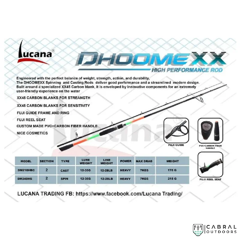 Lucana Dhoomexx 7ft Baitcasting Rod