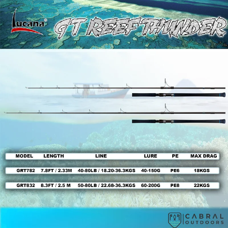 Lucana GT Reef Thunder 7.8ft-8.3ft  Offshore Popping Rod