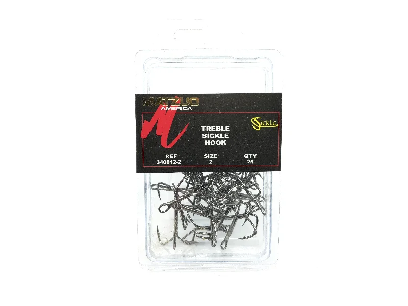 Matzuo American Treble Sickle Hook Size 2 Qty 25 Ref 340012-2