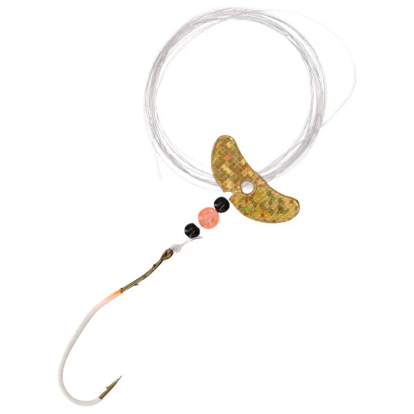 Mack's Lures Smile Blade Slow Death Pro Hook - Gold Sparkle