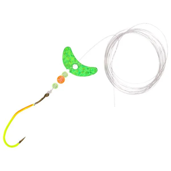 Mack's Lures Smile Blade Slow Death Pro Hook - Green Sparkle