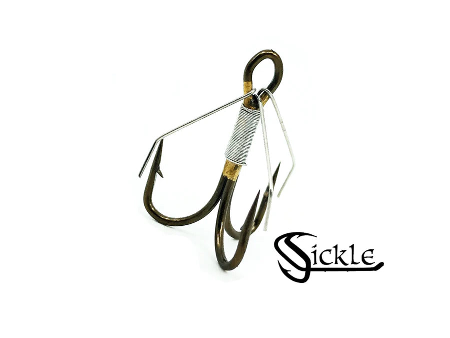 Matzuo American Weedless Treble Sickle Hook Size 2 Qty 20 Hooks 390022-2, Bronze Hook Color