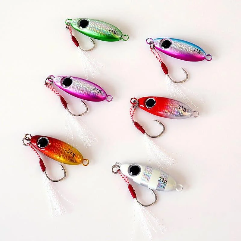 Dr.Fish 5pcs Micro Metal Jigs 5.5g to 21g