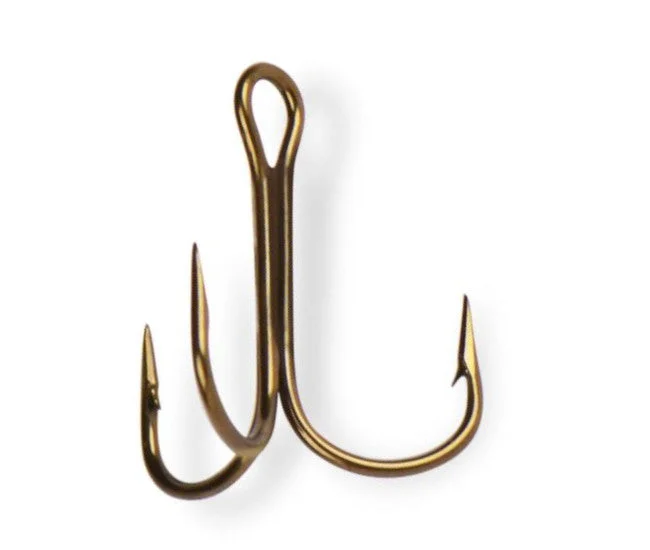 Mustad 35647 Bronze Freshwater Round Bend Treble Hook