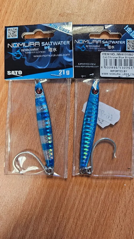 Nomura Sato 21-40g Metal Jigs - Sea fishing lures