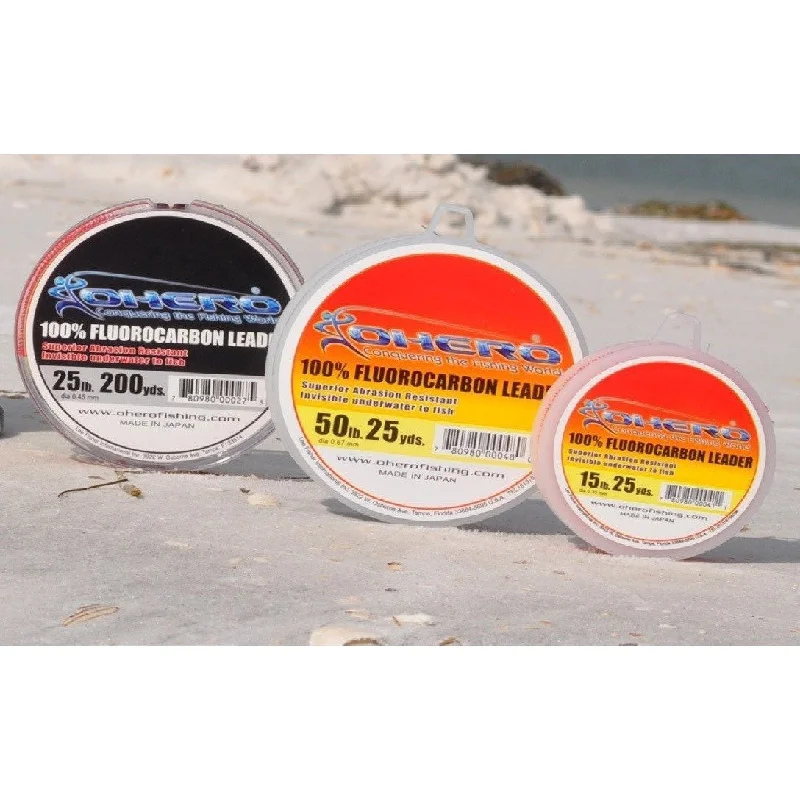 Ohero 100% Fluorocarbon Leader 200 Yard Spool