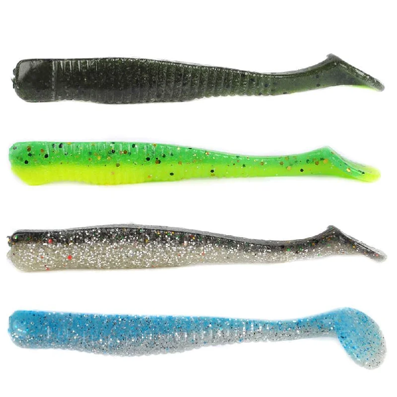 Dr.Fish 10pcs Paddle Tail Soft Baits 3''