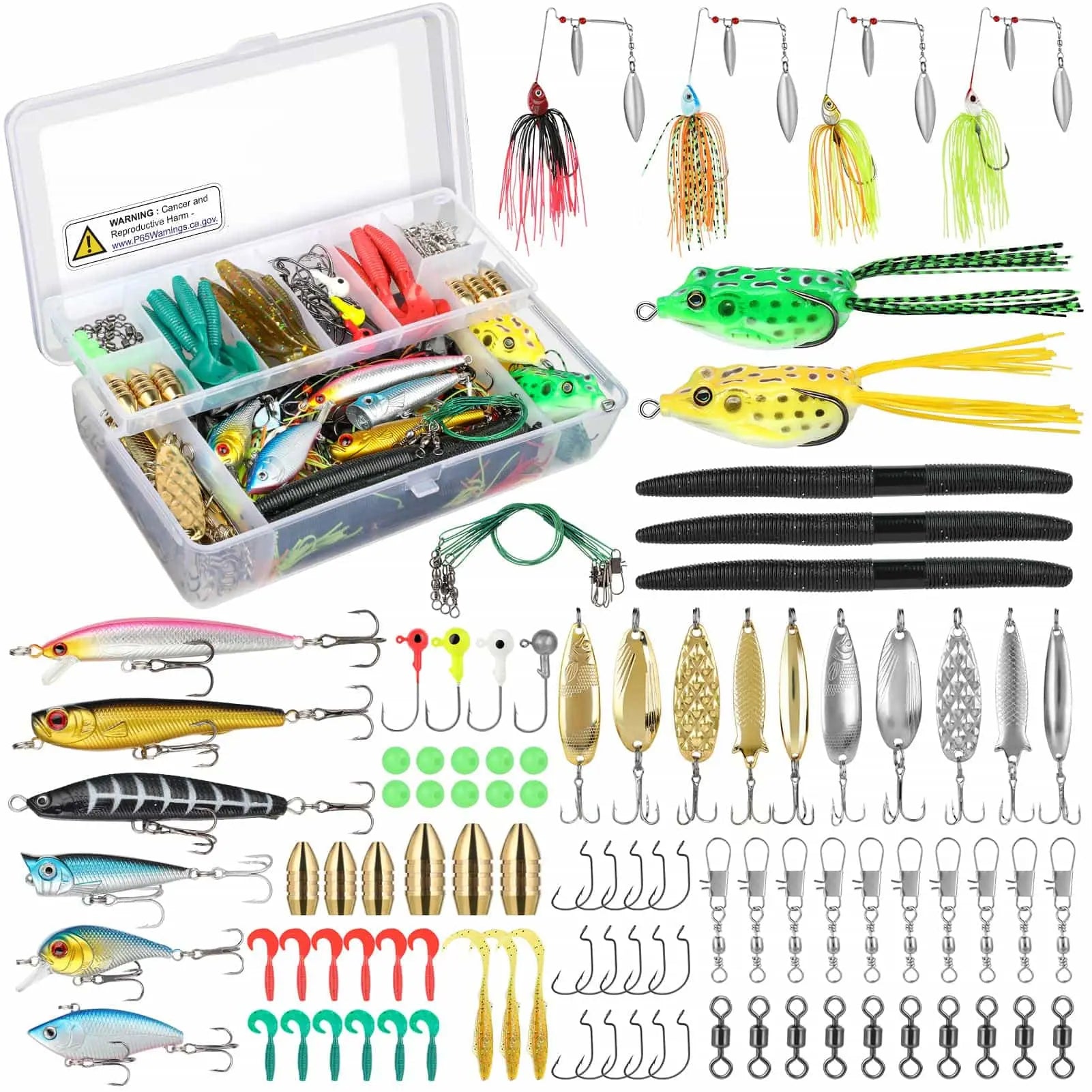 PLUSINNO 102Pcs Fishing Lures Kit