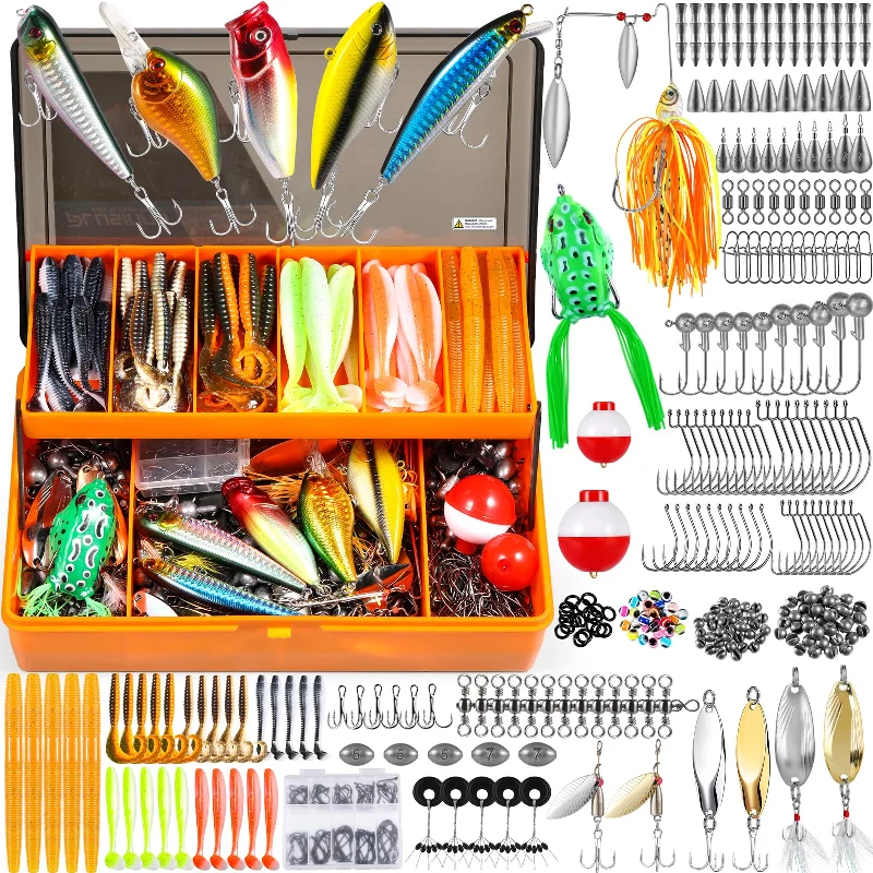 PLUSINNO 404 PCS Fishing Accessories Kit